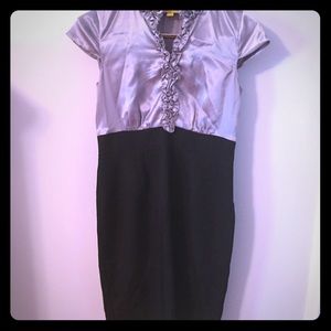 **3/$25**BUNDLE Black Silver A-Line Fitted Dress